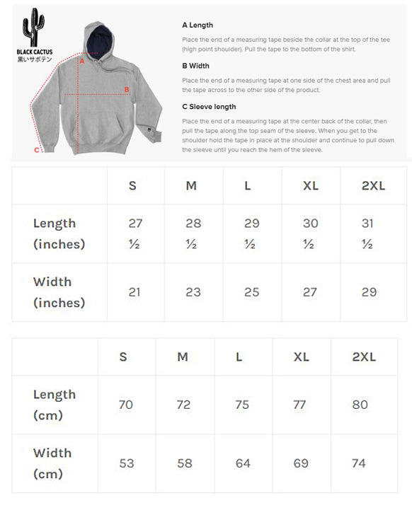 champion hoodie size chart cm