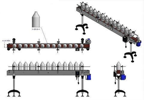 6” CONTAINER ON CONVEYOR