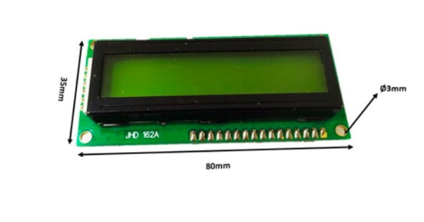 16x2 LCD Display Module Dimensions