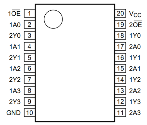 74HC244 Octal Buffer IC