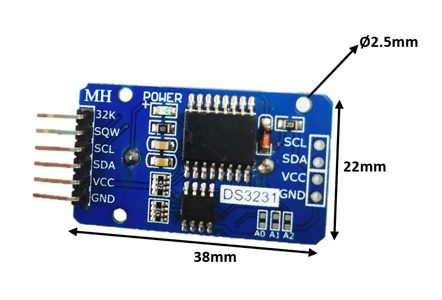 DS3231 RTC Module Dimensions