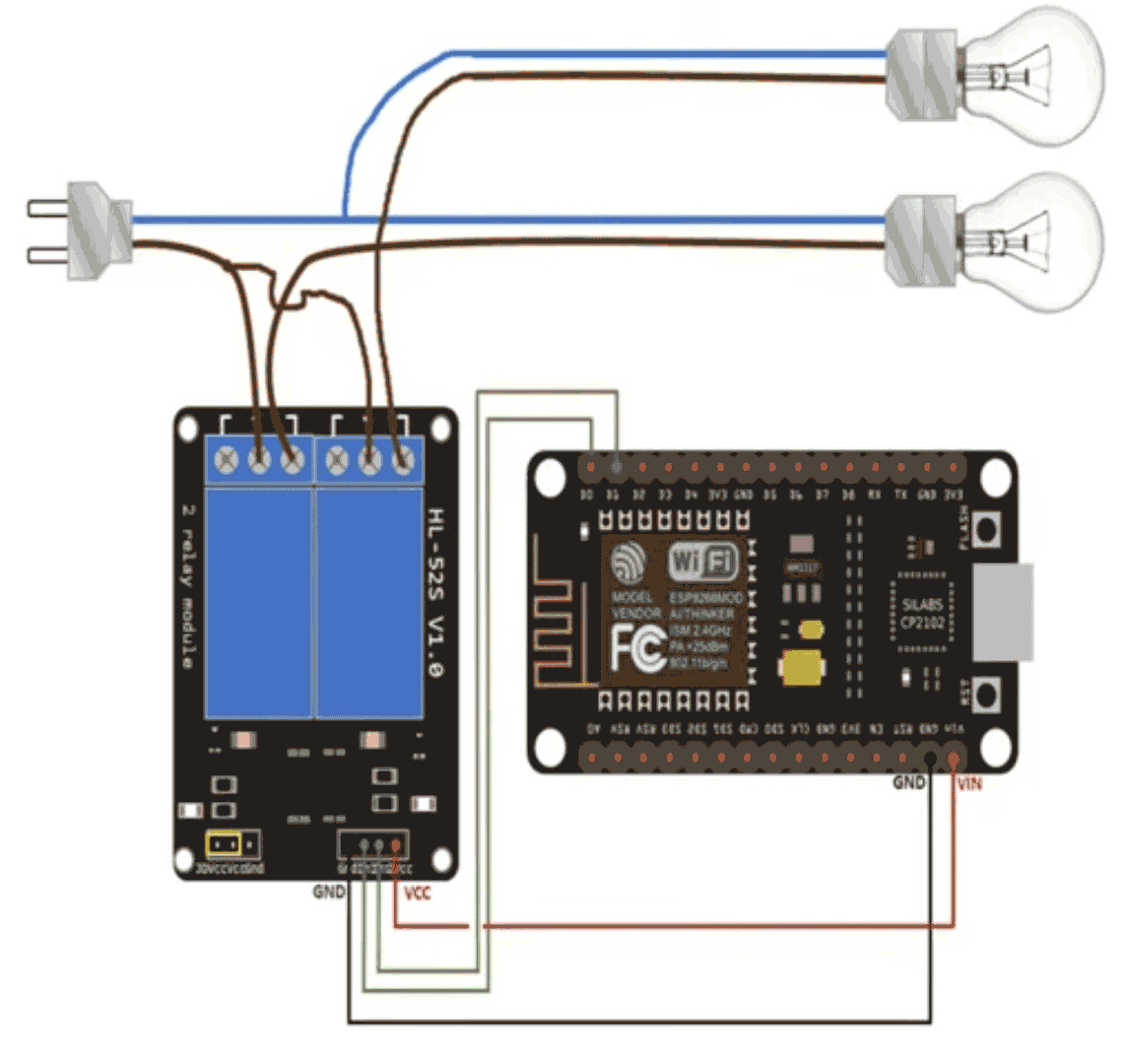 ESP8266 Home Automation Circuit Diagram