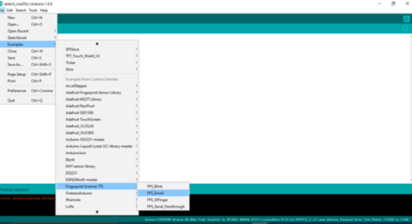 Fingerprint Sensor Library for Arduino IDE