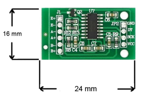 HX711 Load Cell Amplifier Module Dimension