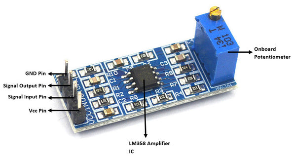 LM358 100 Times Gain Signal Amplifier Module