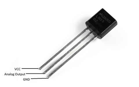 LM35 Temperature Sensor Pinout