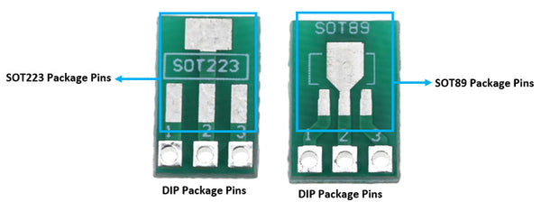 SOT89 SOT223 to DIP PCB Transfer Board