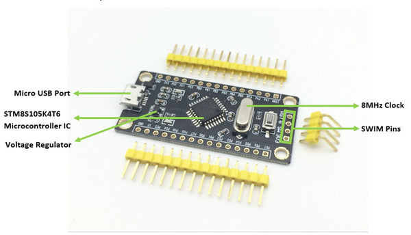 STM8S105K4T6 Development Board