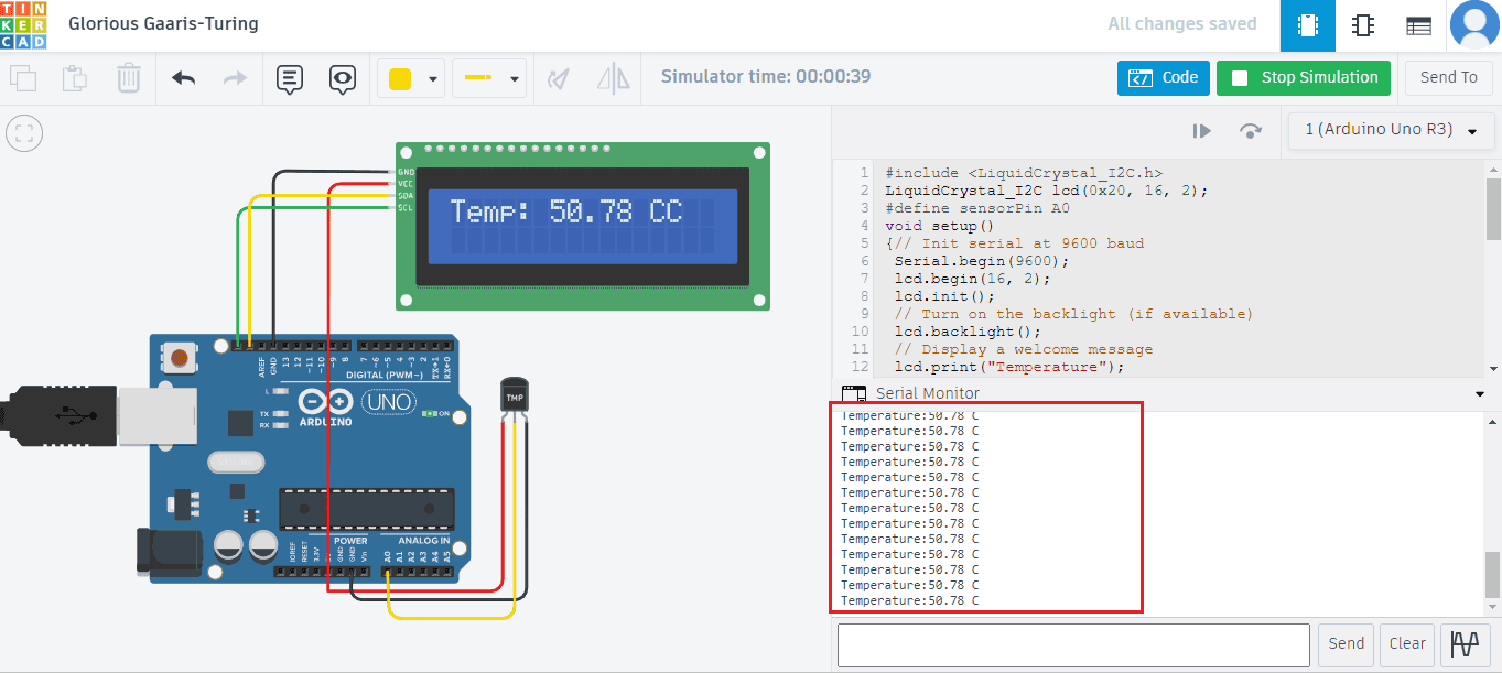 TinkerCad Circuit Simulation