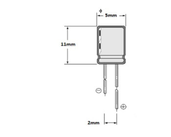 4.7uF 50V Electrolytic Capacitor