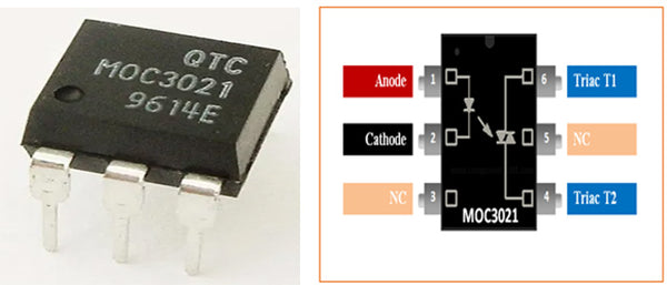 MOC3021 Triac Driver Optocoupler/Opto-isolator IC