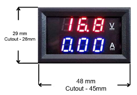 100V 10A Dual LED Voltmeter Ammeter Monitor Panel