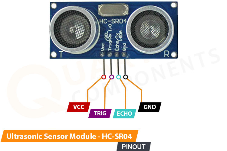 Ultrasonic Sensor HC-SR04 Pinout
