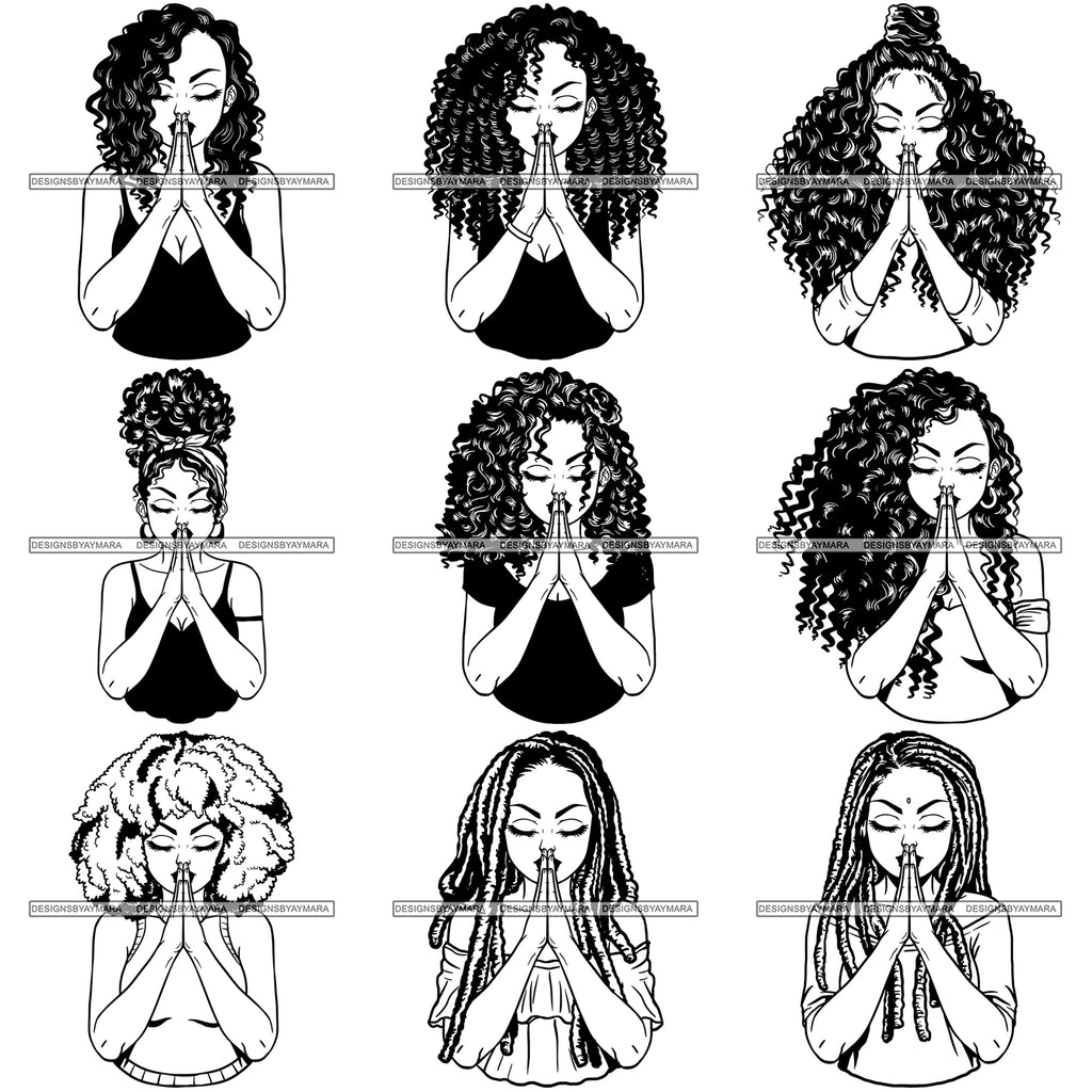 Download Super Bundle 72 Woman Praying God Lord Church Lady Faith Religion SVG - WomanofGodDesigns