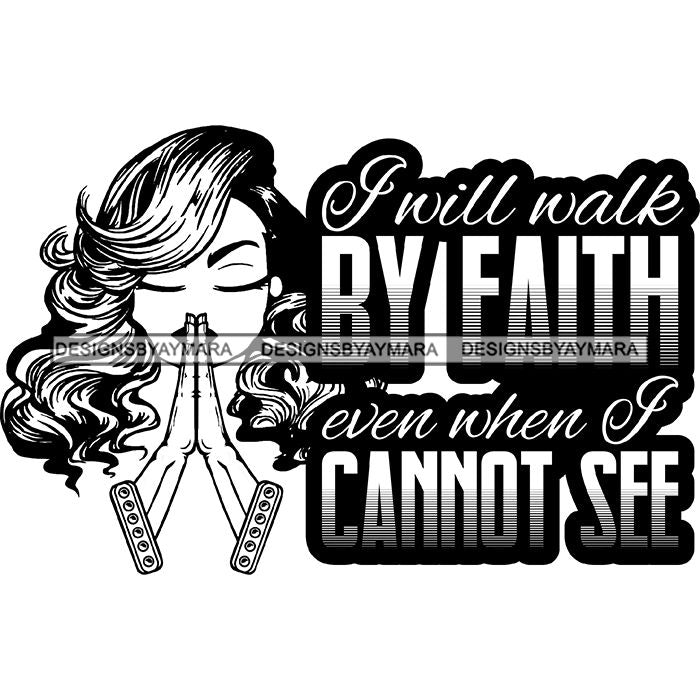 Download Afro Woman Praying God Quotes Lord Faith Religion SVG ...