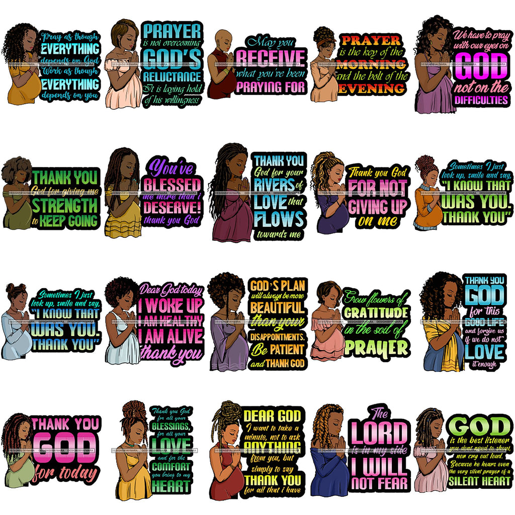 Download Bundle 20 Pregnant Woman Praying God Quotes Verses Phrases Saying Pray Womanofgoddesigns