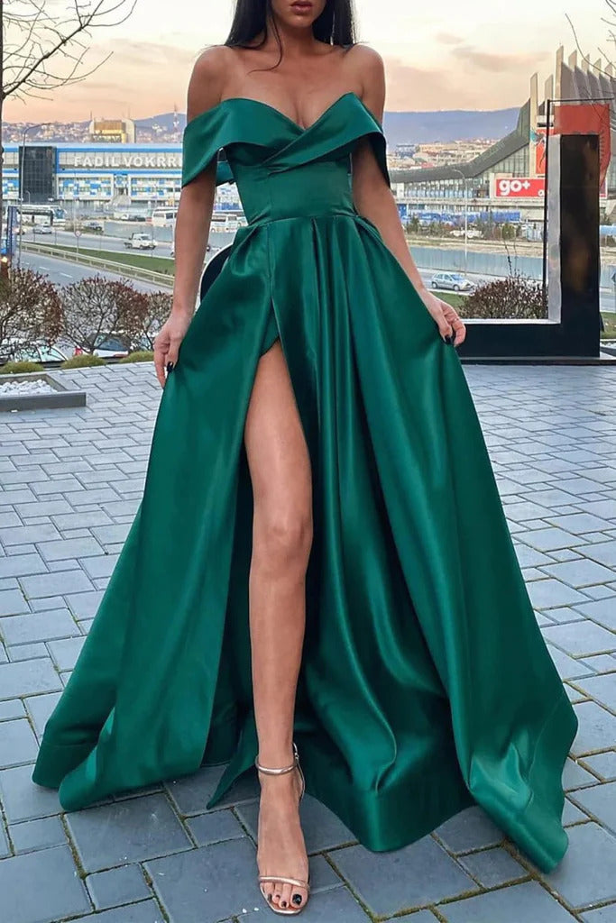 green dress