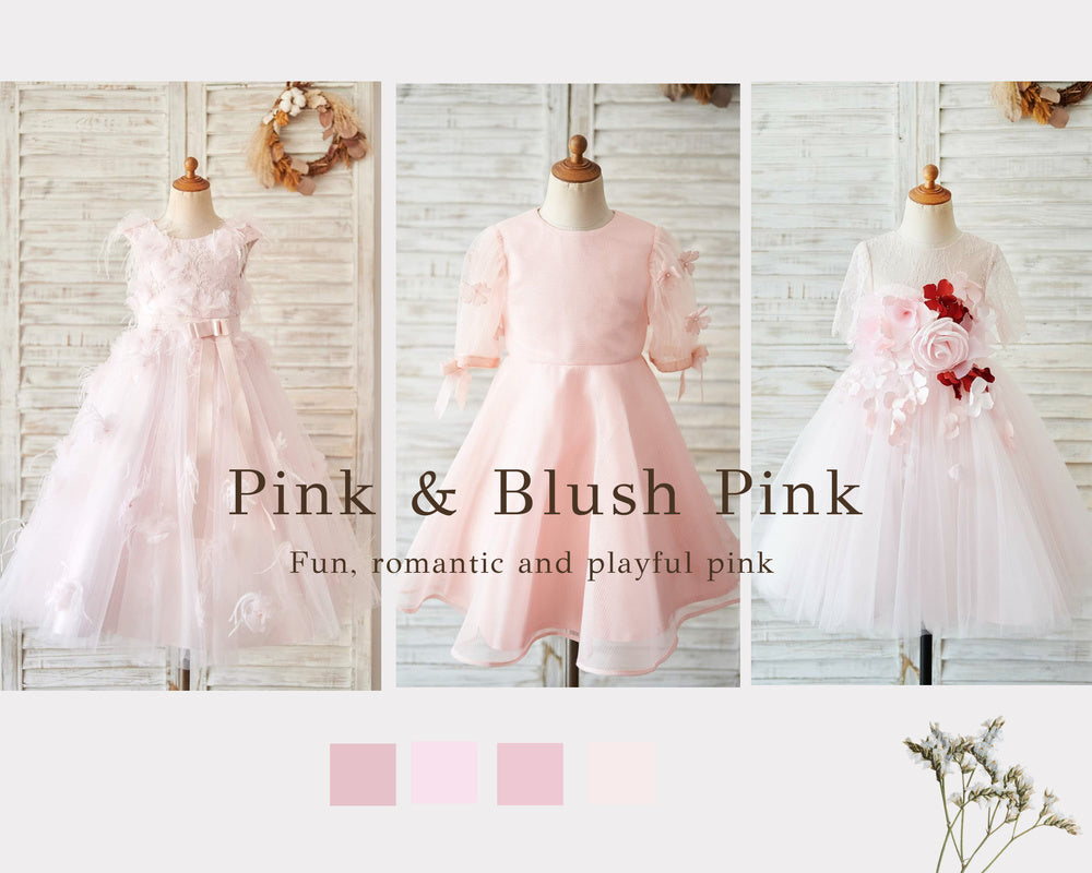 blush pink flower girl dress