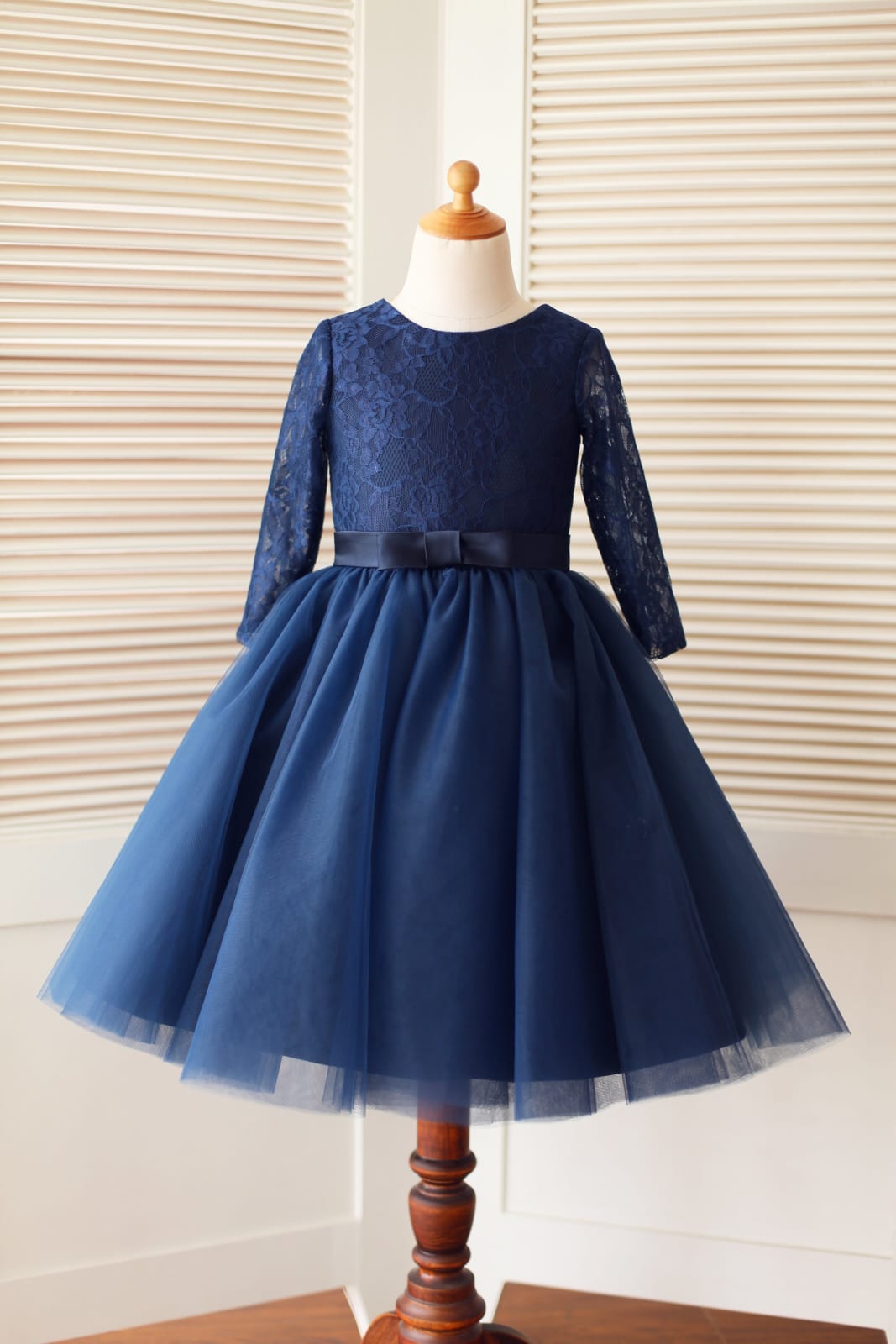 navy and white flower girl dresses