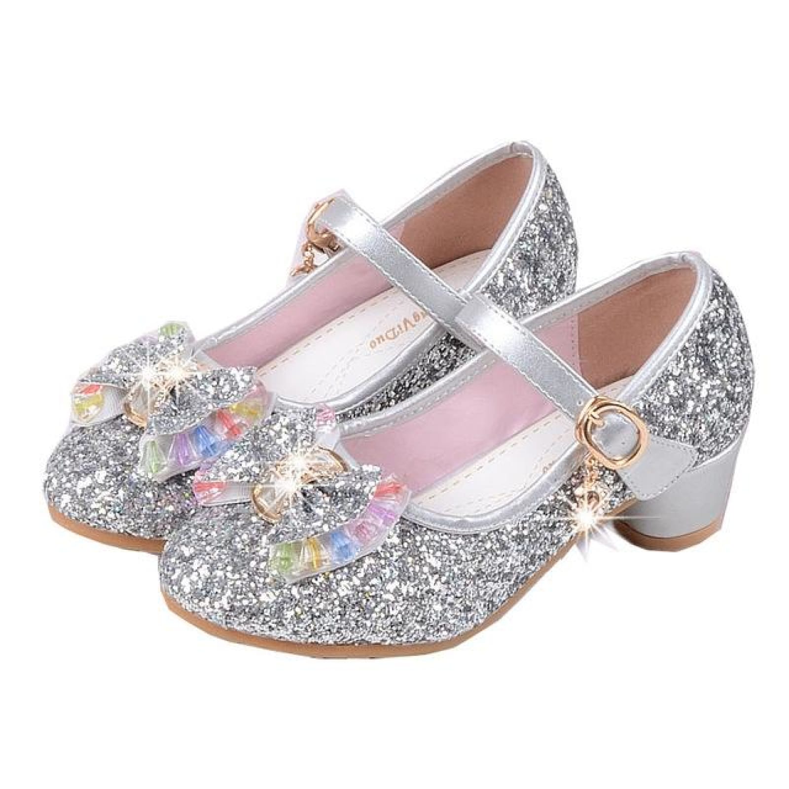 flower girl shoes silver