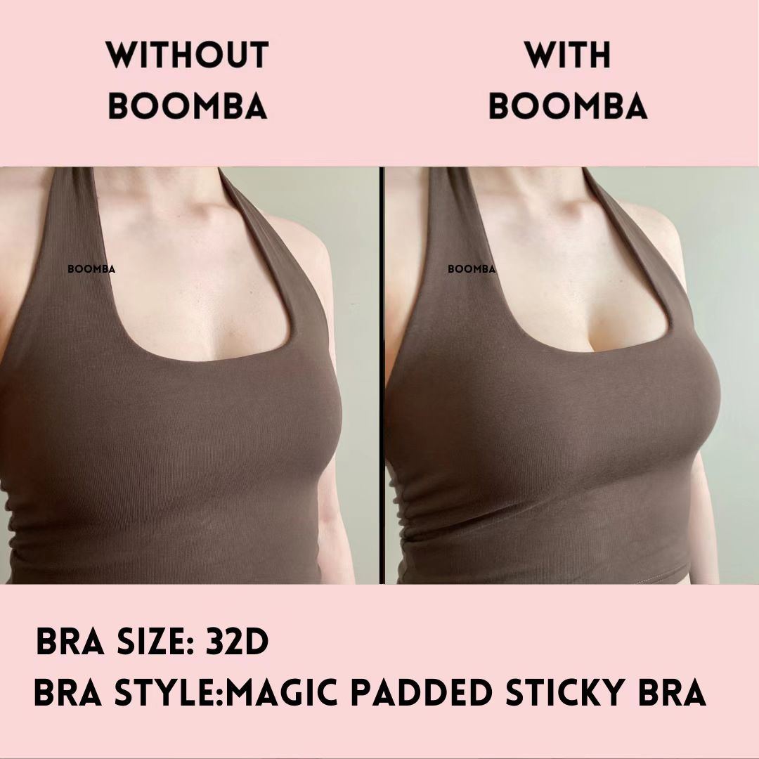 Turn up the heat with BOOMBA 😍🔥 Instantly make your outfits pop using our  Magic Padded Sticky bra! Our Magic Padded Sticky Bra i