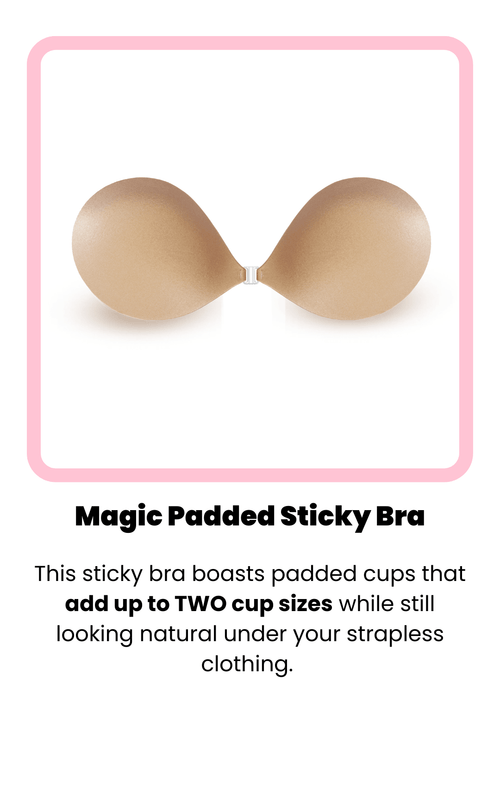 Voxshe Sticky Bra, Adhesive Bra Push Up Strapless Bra Reusable Invisi