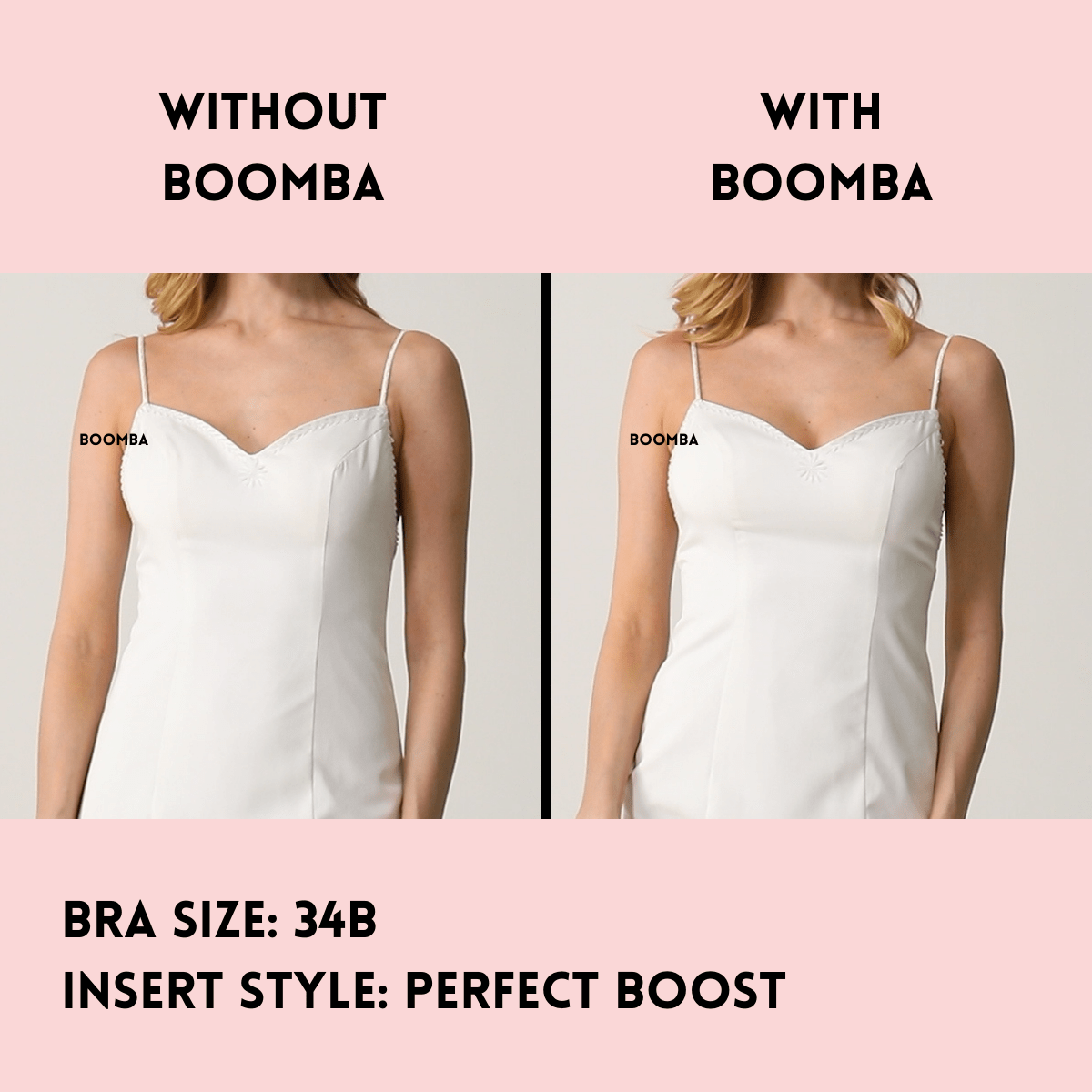 Women's Boomba Beige Padded Inserts - Breast Cup Size Booster Enhancer –  Moda Xpress
