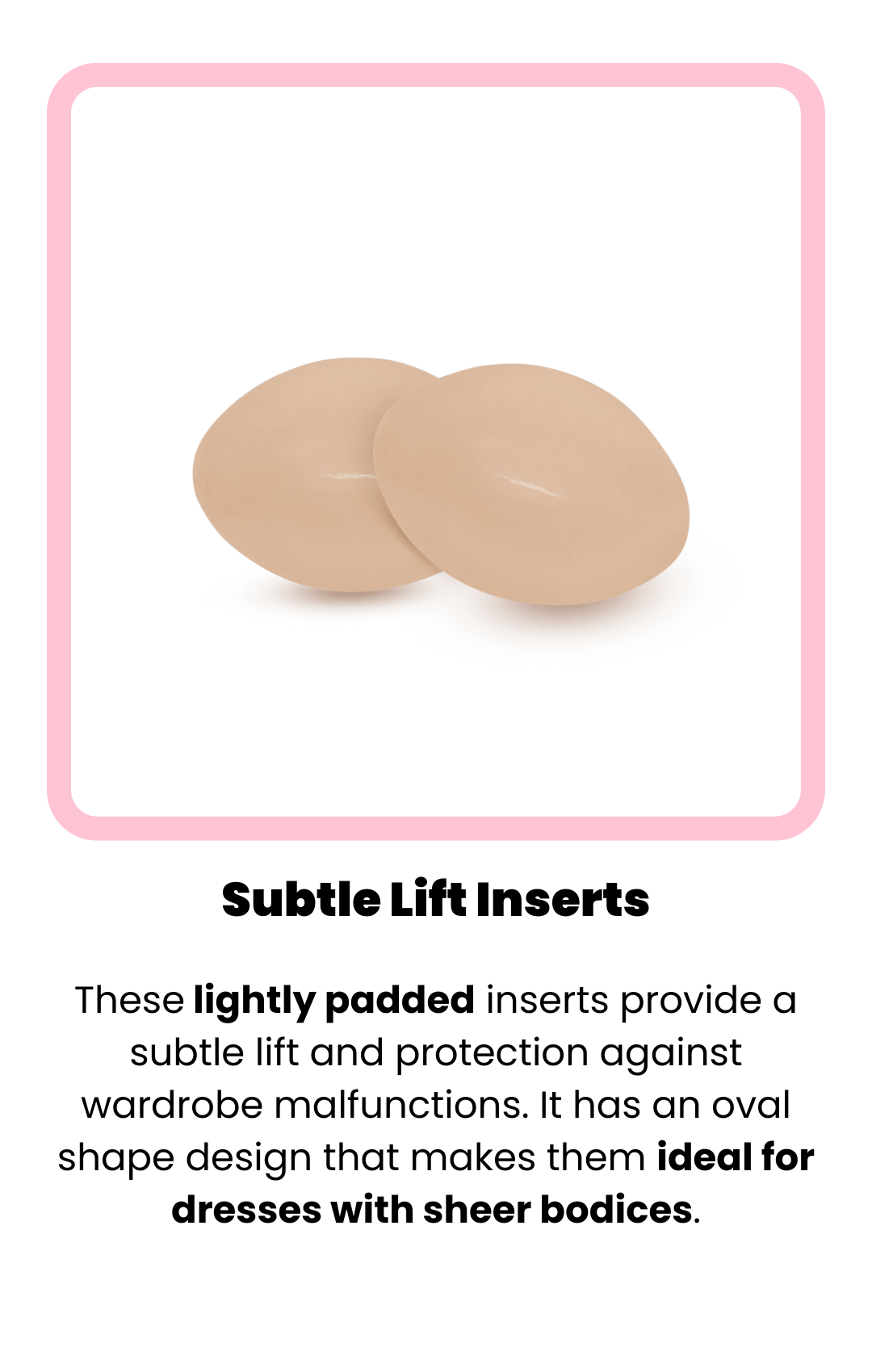love & nuuna Double-Sided Sticky Push-Up Bra Inserts Reusable Adhesive  Ultra Boost Boombra Padded Insert