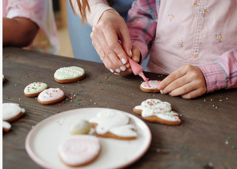 Decorating cookies for the holidays