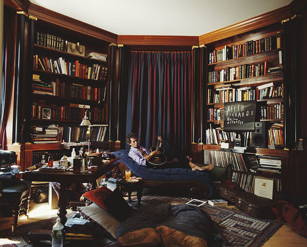 Keith Richards in his Library 
