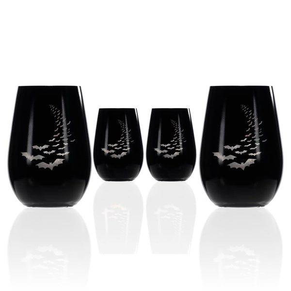 Wine Waves Stemless Wine Glasses - set of 2pc in a gift box – Julianna Glass