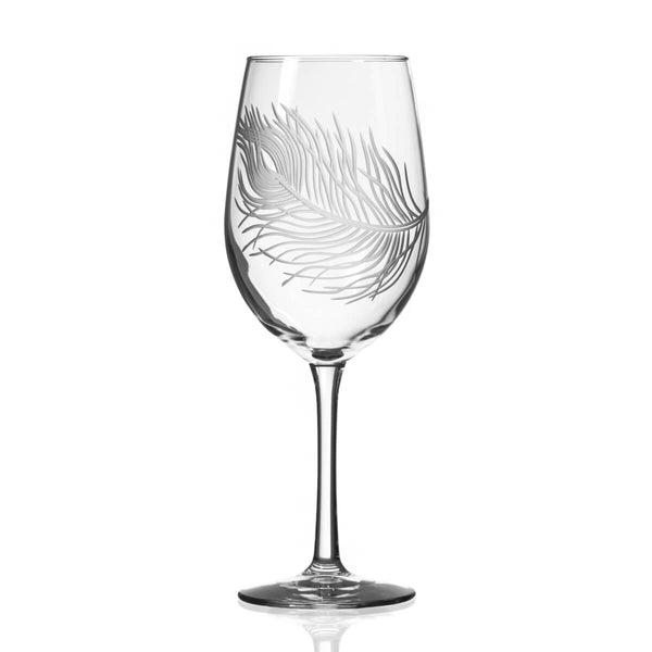 Rolf Glass Peacock 18oz All Purpose Wine Glass Set of 4