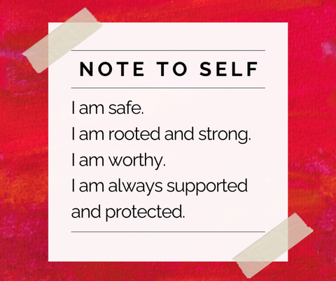 a list of note to self for the root chakra