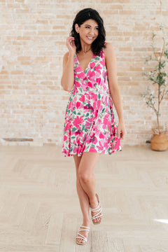 Quite Kind V-Neck Skort Dress, Pink