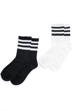 Black & White Stripe Tube Socks