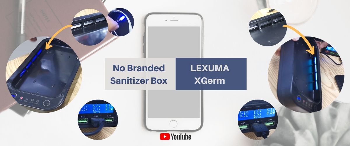 409Shop disassemble LEXUMA XGerm and nobranded UV sanitizer to distinguish the authentic one