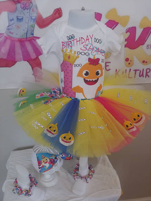 baby shark tutu dress