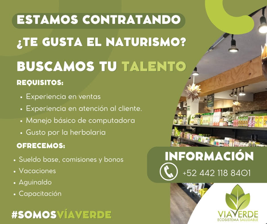 Buscamos tu talento - Via Verde Ecosistema Saludable