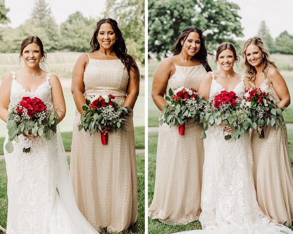 Sequin Gold Bridesmaid Dress