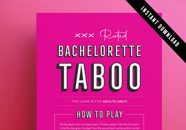 Bachelorette Party Dirty Taboo Game