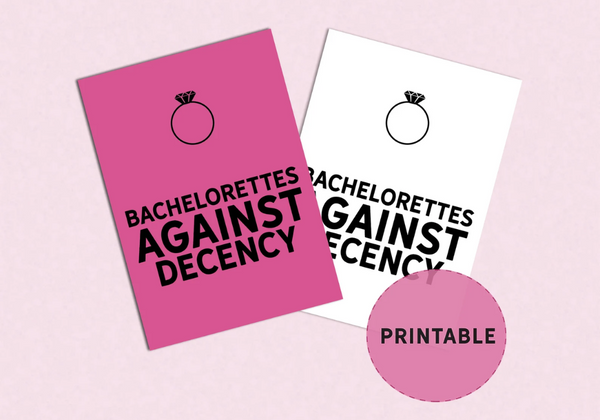 Bachelorettes Against Decency Bachelorette Party Game