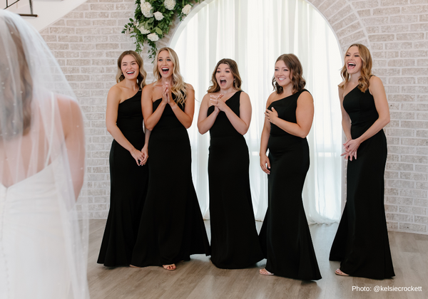 Black Satin Bridesmaid Dresses