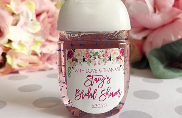 Hand Sanitizer Bridal Shower Favors