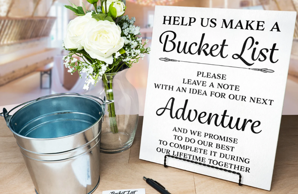 Bucket List Bridal Shower Game