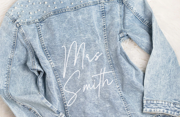 Custom Jean Jacket Bridal Shower Bride Gift