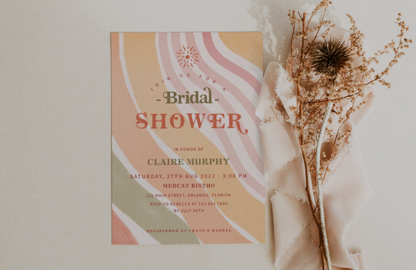 Retro Bridal Shower Invitations