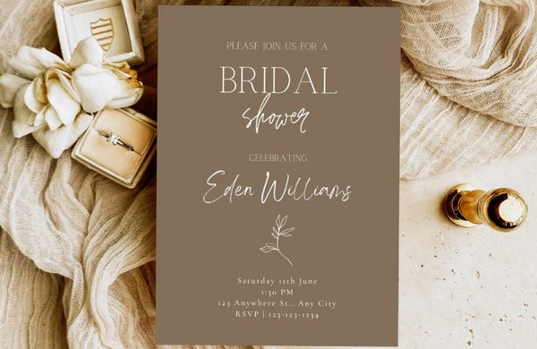 Minimalist Bridal Shower Invitations