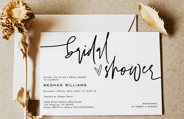 Simple Bridal Shower Invitations