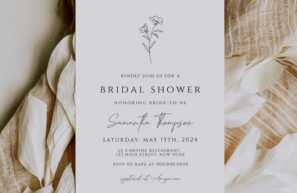 Simple Bridal Shower Invitations