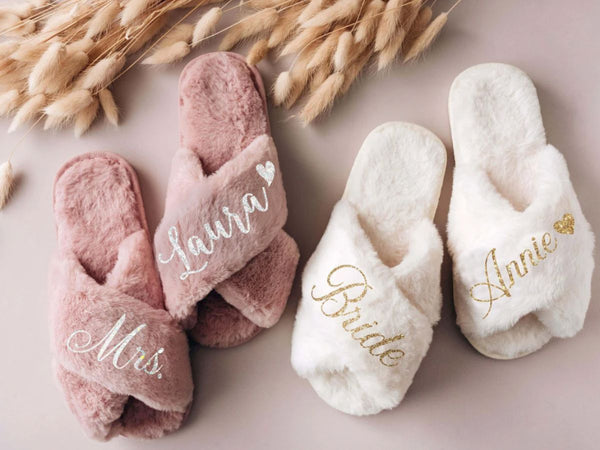 Bridesmaid Fuzzy Slippers